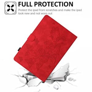 Slim Tablet Case Compatible with Kindle Fire 7 Case 2019/2017/2015,Vintage Premium Leather Case Folding Stand Folio Cover Protective Cover with Card Slot/Auto Sleep Wake (Color : Vermelho)