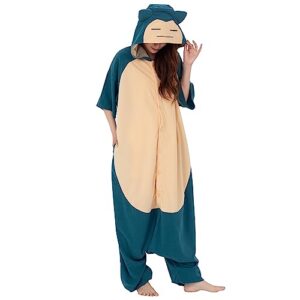 SAZAC Kigurumi - Pokemon - Snorlax - Summer Onesie Jumpsuit Halloween Costume (One Size)