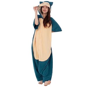 SAZAC Kigurumi - Pokemon - Snorlax - Summer Onesie Jumpsuit Halloween Costume (One Size)