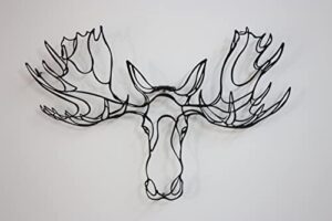tualist metal wall art - deer metal wall decor- moose metal wall decor- metal wall art- farmhouse metal decor- geometric metal decor- office decoration- wall art - moose wall decor (27.3" x 24.6" inches) / (70cm x 63cm)