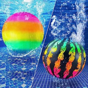 hiboom swimming pool balls underwater | pool diving toys ball with water filling adapter | cool exercise toys that can bounce under water, swimming gifts for kids, adults, family