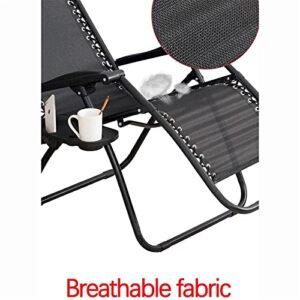 NOALED Outdoor Relax Chair,Outdoor Folding Sun Lounger for Lunch with Cup Holder, Zero Gravity Terrace Folding Desk Beach Lounger