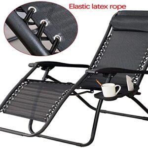 NOALED Outdoor Relax Chair,Outdoor Folding Sun Lounger for Lunch with Cup Holder, Zero Gravity Terrace Folding Desk Beach Lounger