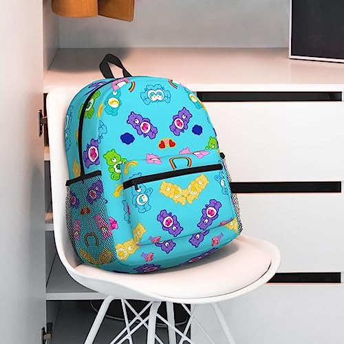 Emiyrtn Color Cute Bear Backpack, 15.7 Inch Lightweight Travel Backpack, Unisex Casual Backpack