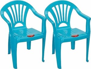 plastic toddler chair, durable and lightweight kids chair, indoor or outdoor use for toddlers boys girls aged 2+ (blue, 2)