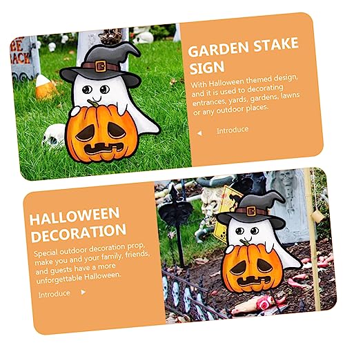 Ghost Acrylic Insert Out Door Decor Outdoor Sign Outside House Decor Outdoor Halloween Sign Halloween Yard Sign Garden Halloween Stake Delicate Stake Decor Yard Lawn Decoration