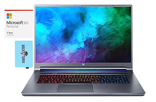 Acer Predator Triton 500 SE Gaming & Entertainment Laptop (Intel i7-11800H 8-Core, 64GB RAM, 8TB PCIe SSD, GeForce RTX 3060, 16.0" Win 10 Home) with MS 365 Personal, Dockztorm Hub