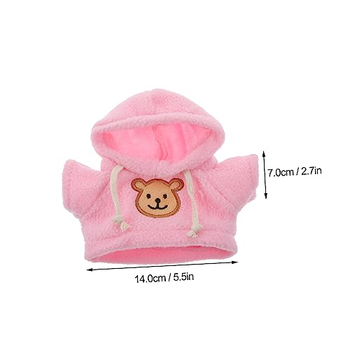 Toyvian 2pcs Carebear Accessories Plush Baby Doll Miniture Decoration Bear Doll Clothes Replaceable Bear Doll Clothes Decorative Bear Hoodies Babydoll Baby Clothes Clothing Bear