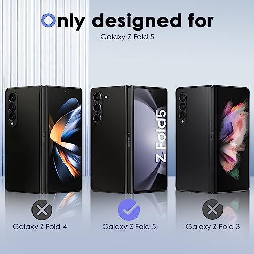 Asstar [2+2Pack for Samsung Galaxy Z Fold 5 Screen Protector,2 Pack Soft Flexible EPU Film Inner Z Fold 5 Screen Protector (Not Glass) 2 Pack 9H Camera Lens Protector,Anti-Scratch Case Friendly