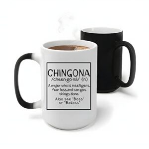 chingona intelligent badass people funny sarcasm novelty smart clever gift for friend buddy bestie 11oz 15oz color changing mug