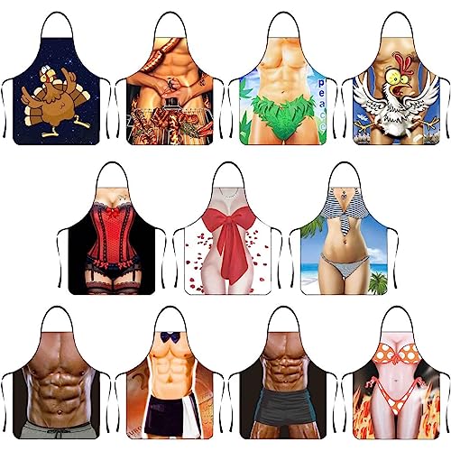 Kitchen Apron Funny Chef Cooking Gag Gift Creative Funny Baking Party Aprons for Men Women (G)