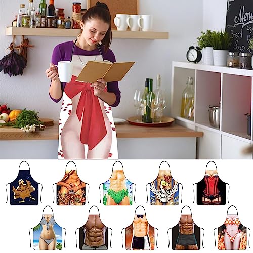 Kitchen Apron Funny Chef Cooking Gag Gift Creative Funny Baking Party Aprons for Men Women (G)