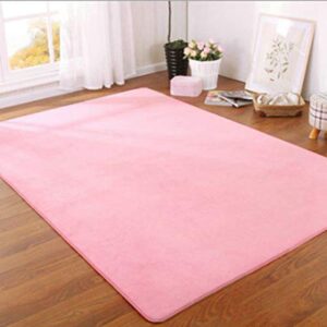 low-pile carpet solid pink pattern faux wool indoor accent rug,non-slip washable for entrance living room bedroom dining table 8x10 feet / 240x300 cm