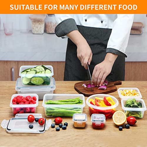 Feshory [68 Pack] Airtight Food Storage Containers with Leakproof Lids(34 Containers & 34 Lids), BPA FREE Plastic Meal Prep Containers Microwave Safe Lunch Containers Kitchen Organizers and Storage