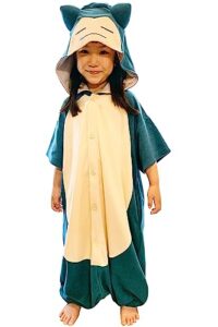 sazac kigurumi - pokemon - snorlax - summer onesie jumpsuit halloween costume - kids size (7-9 year old)