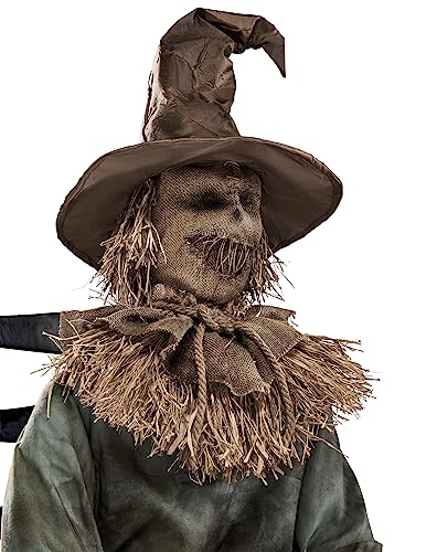 Spirit Halloween 4.5 Ft Scary Sitting Scarecrow Animatronic | Decorations | Animated | Pop-up Motion | Scarecrow Prop