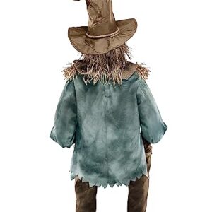 Spirit Halloween 4.5 Ft Scary Sitting Scarecrow Animatronic | Decorations | Animated | Pop-up Motion | Scarecrow Prop