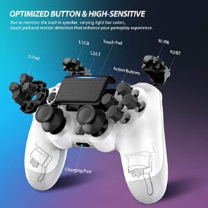YCCTEAM Wireless Game Controller Compatible with 4 Slim with Enhanced Dual Vibration/Analog Sticks/6-Axis Motion Sensor, Compatible with PC/Windows 7/8/10/11