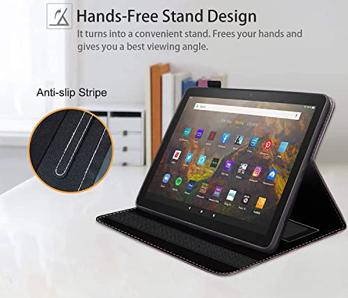 All-New Amazon Fire HD 8 and Fire HD 8 Plus Tablet Case (10th Gen 2020 & 12th Gen 2022), Slim Folding Stand Cover with Auto Wake/Sleep, Black Moon Sun Phase