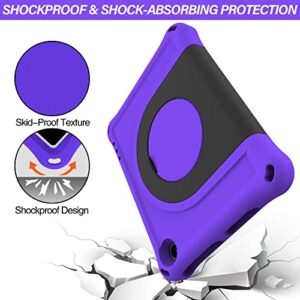 Tablet PC Case Kids Case Compatible with Kindle Fire DH 7 (2022),Fire DH 7",Shockproof Lightweight Dropproof Stand Handle EVA Tablet Case Tablet Home (Color : Purple)