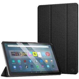fintie slim case for amazon fire max 11 tablet (13th generation, 2023 release) - trifold lightweight hard shell stand cover with auto wake/sleep, black