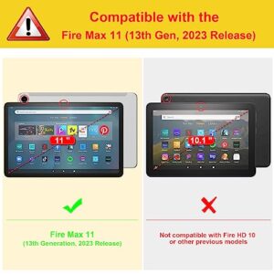 Fintie Slim Case for Amazon Fire Max 11 Tablet (13th Generation, 2023 Release) - Trifold Lightweight Hard Shell Stand Cover with Auto Wake/Sleep, Black