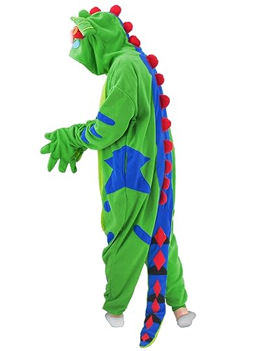 ofodoing Lizard Onesie Adult Animal One-piece Pajamas Cosplay Homewear Sleepwear Jumpsuit Costume for Women Men
