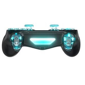 Gamrombo LED Light Replacement for Custom PS4 Controller, Cool LED Controller Compatible with Playstation 4/Slim/Pro, PS4 Remote Controller Support Turbo/Dual Vibration/6-Axis Motion Sensor/Touch Pad