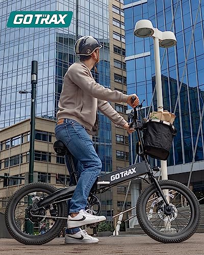 Gotrax F1 20" Folding Electric Bike for Adults, 20Mph Power by 350W, Weighs Only 45lbs, 48V Removable Battery and Smart LCD Display, 5 Pedal-Assist Levels, Suitable for Leisure Riding &Commuting White