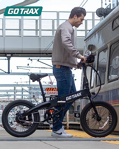 Gotrax F1 20" Folding Electric Bike for Adults, 20Mph Power by 350W, Weighs Only 45lbs, 48V Removable Battery and Smart LCD Display, 5 Pedal-Assist Levels, Suitable for Leisure Riding &Commuting White