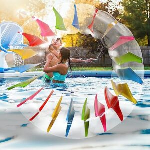 mortime inflatable roller float, 65'' colorful water wheel, swimming pool roller toy for kids and adults outdoors