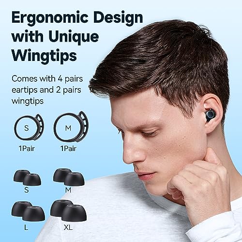 TAGRY Wireless Earbuds Bluetooth Headphones 120H Playtime IPX7 Waterproof Ear Buds Power Display Earphones with Mic and 2600mAh Charging Case for Sports Laptop TV Computer Phone Gaming