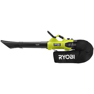 ryobi 40v hp brushless 100 mph 600 cfm cordless leaf blower/mulcher/vacuum with (2) 4.0 ah batteries and charger (renewed)