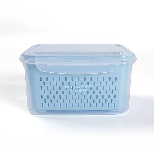 Phantom Chef Nesting Food Storage with Lids | 3 Sizes | Dishwasher & Microwave Safe | Food Grade BPA-FREE Safe | Perfect for Refrigerator Fridge Organizer | Portable & Stackable Design (Aqua)