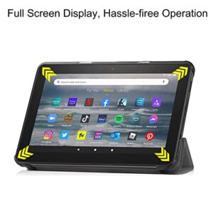 Tablet PC Case Case Compatible with Kindle Fire 7 (2022 Release),Tri-Fold Smart Tablet Case, Hard PC Back Shell Slim Case Multi- Viewing Angles Stand Hard Shell Folio Case Cover,Auto Sleep/Wake Table