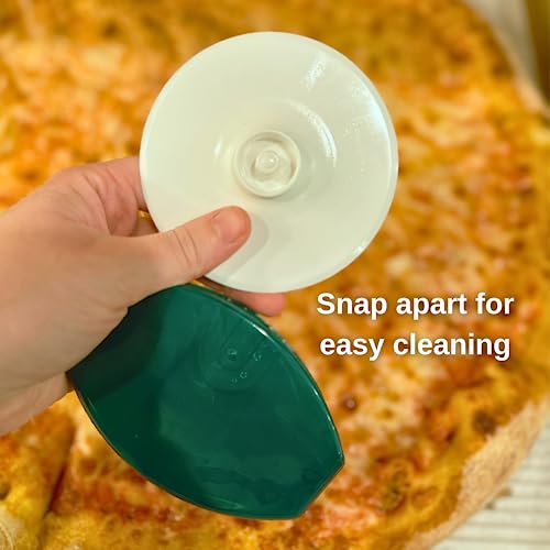 Pizza Cutter Wheel, Safe for Kids, Montessori Kitchen Tools, Child Safe Kitchen Tools, Easy to Clean Pizza Slicer, Snap Apart Pizza Cutter, Dishwasher Safe, Plastic Toddler Kitchen Tools, Made in USA