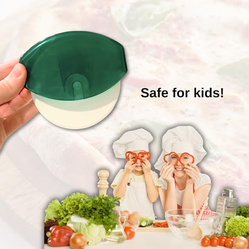 Pizza Cutter Wheel, Safe for Kids, Montessori Kitchen Tools, Child Safe Kitchen Tools, Easy to Clean Pizza Slicer, Snap Apart Pizza Cutter, Dishwasher Safe, Plastic Toddler Kitchen Tools, Made in USA