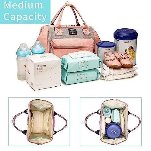 Beaulyn Small Diaper Bag Backpack, Mini Diaper Tote & Portable Crossbody Backpack with Insulated Pocket