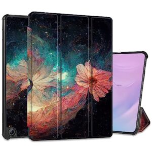 meegoodo case for amazon fire max 11 cover 2023 (only compatible with 13th generation tablet), tablet cases with folding stand + automatic sleep/wake + hard back shell + microfiber, beautiful galaxy
