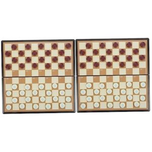 2 Sets International Checkers Chessboard Toys for Children Desktop Toys Suits Roll up Magnetic Chess Set Magnetic Chess Pieces Magnetic Travel Chess Set Home Board Game Props