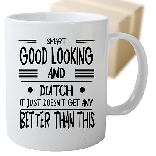 Garod Soleil Coffee Mug Smart Good and Dutch Funny Gifts for Men Women Coworker Family Lover Special Gifts for Birthday Christmas Funny Gifts Presents Gifts 300600