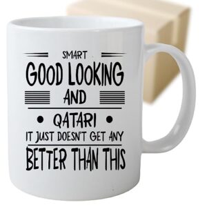 Garod Soleil Coffee Mug Smart Good and Qatari Funny Gifts for Men Women Coworker Family Lover Special Gifts for Birthday Christmas Funny Gifts Presents Gifts 367821