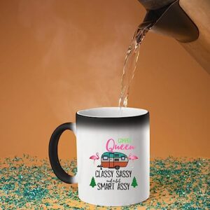 Gift for Camp Lovers Flamingo Graphic RV Camping with Classy Saucy and Smart Assy Humor 11oz 15oz Color Changing Mug
