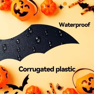 16Pcs Halloween Decorations Scary Black Bat with Glowing Eyes Hanging Decor Party Decor for Home Yard Sign Outdoor Lawn