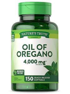 nature's truth oil of oregano softgel capsules | 4000 mg | 150 count | non-gmo & gluten free herbal supplement