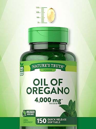 Nature's Truth Oil of Oregano Softgel Capsules | 4000 mg | 150 Count | Non-GMO & Gluten Free Herbal Supplement