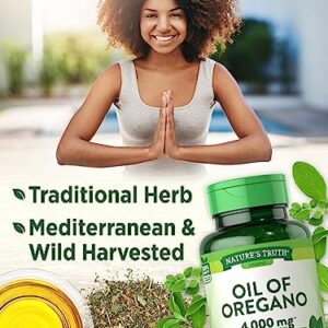 Nature's Truth Oil of Oregano Softgel Capsules | 4000 mg | 150 Count | Non-GMO & Gluten Free Herbal Supplement