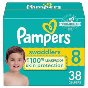 pampers swaddlers diapers size 8 38 count