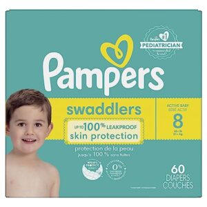 pampers swaddlers diapers size 8 60 count