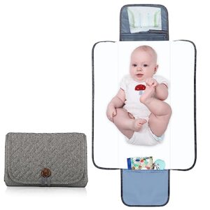 phoebus baby portable changing pad travel - waterproof foldable diaper changing mat - lightweight & compact changing station, newborn baby gifts